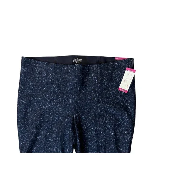 Slim Factor by Investments Plus Womens Ankle Pants 3X NEW Pull-On Blues - Picture 3 of 16